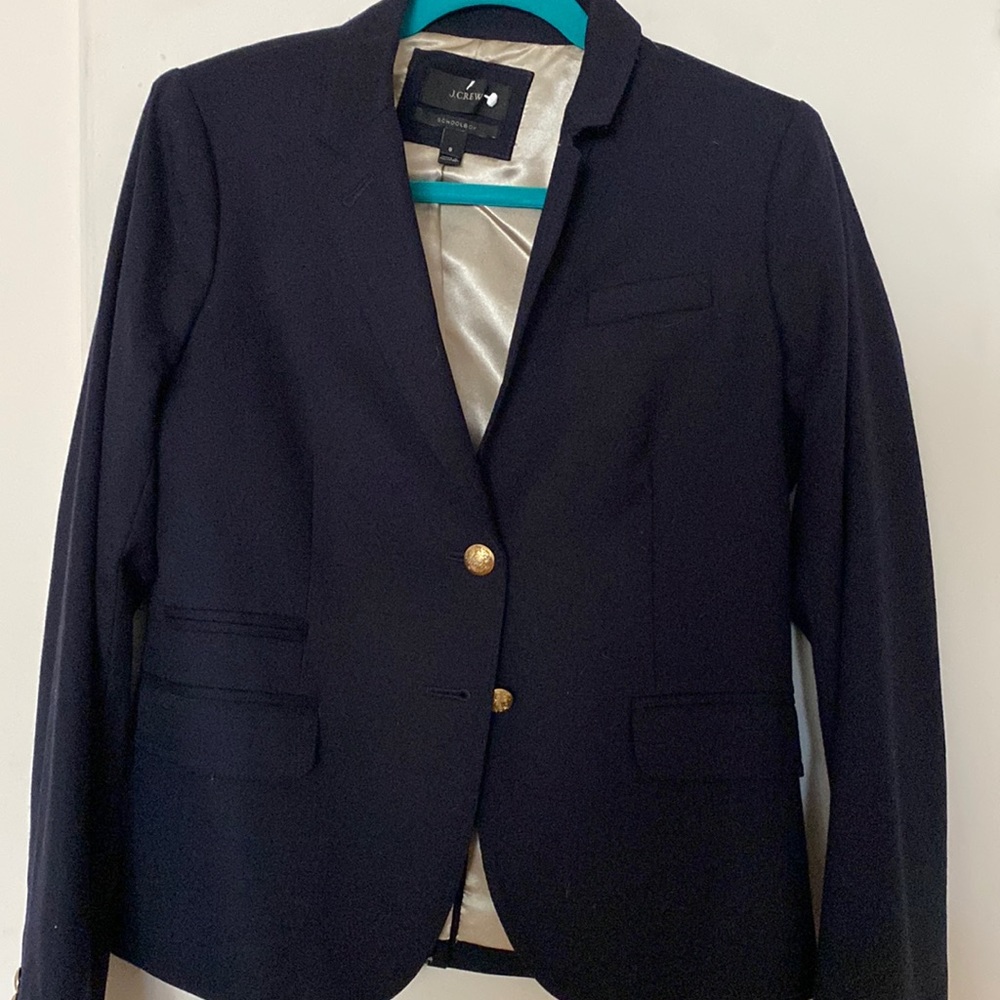 Quintessential J. Crew Navy Schoolboy Blazer size 8